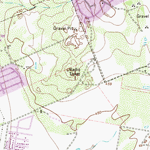 Topographic Map of City of Laredo, TX