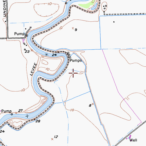 Topographic Map of City of Lathrop, CA