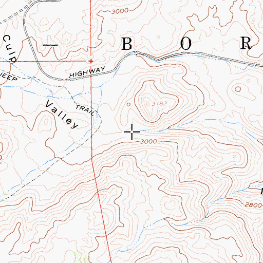 Topographic Map of Culp Valley, CA