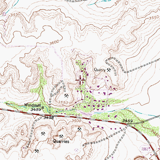 Topographic Map of Town of Bishop Hills, TX