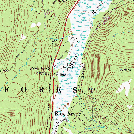 Topographic Map of Town of Blue River, CO