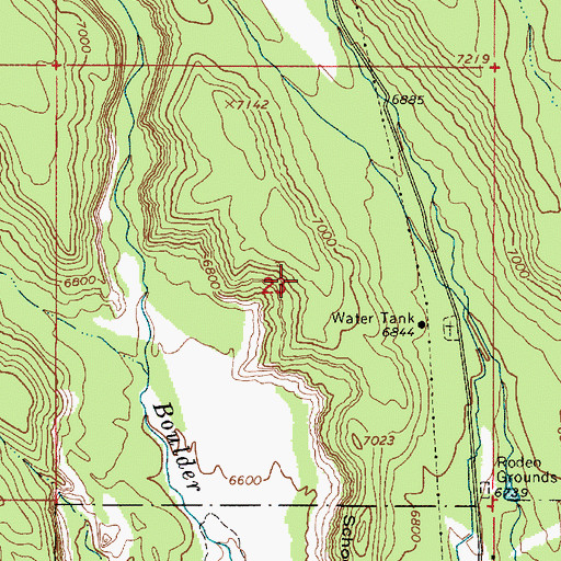 Topographic Map of Town of Boulder, UT
