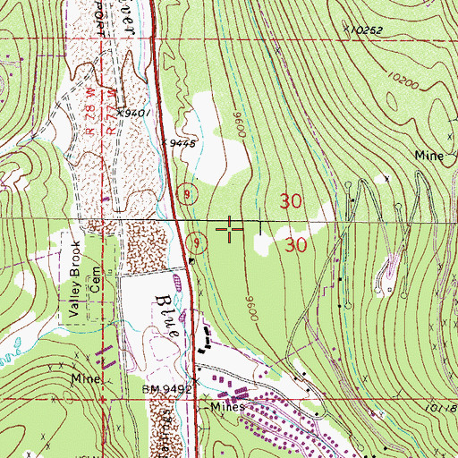 Topographic Map of Town of Breckenridge, CO