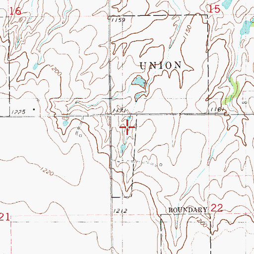 Topographic Map of Town of Breckenridge, OK