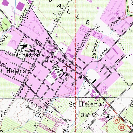Topographic Map of City of Saint Helena, CA
