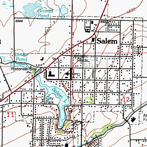 Topographic Map of City of Salem, UT