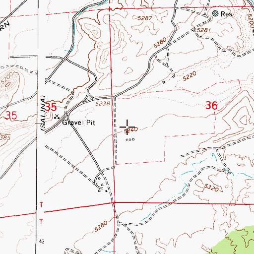 Topographic Map of City of Salina, UT