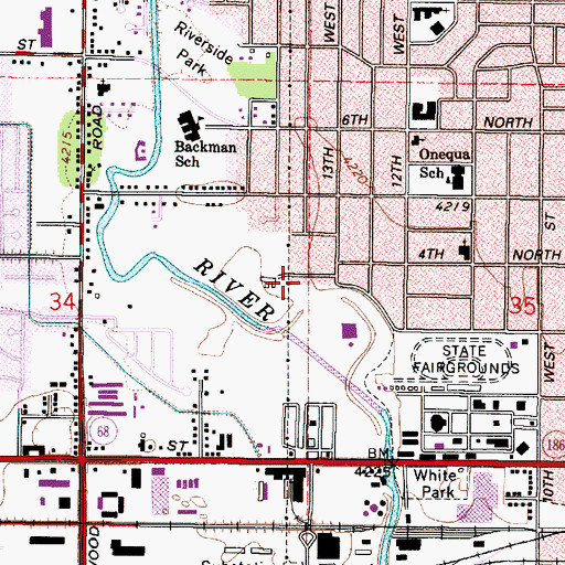 Topographic Map of City of Salt Lake City, UT
