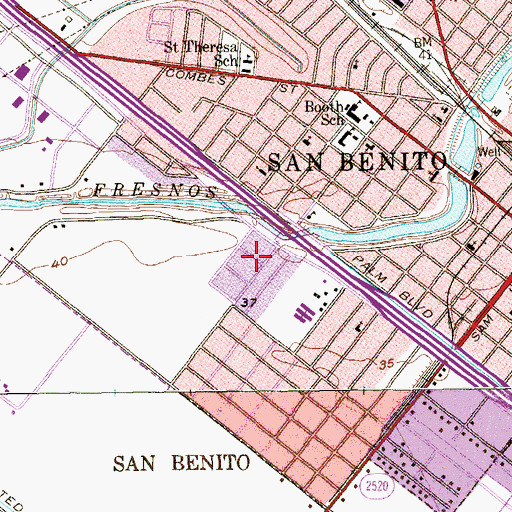 Topographic Map of City of San Benito, TX