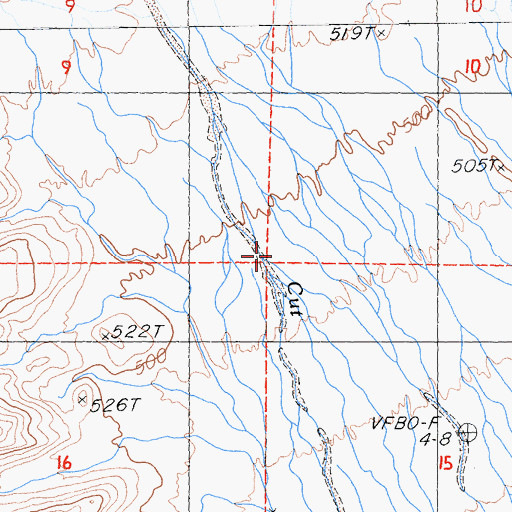 Topographic Map of Cut Wash, CA