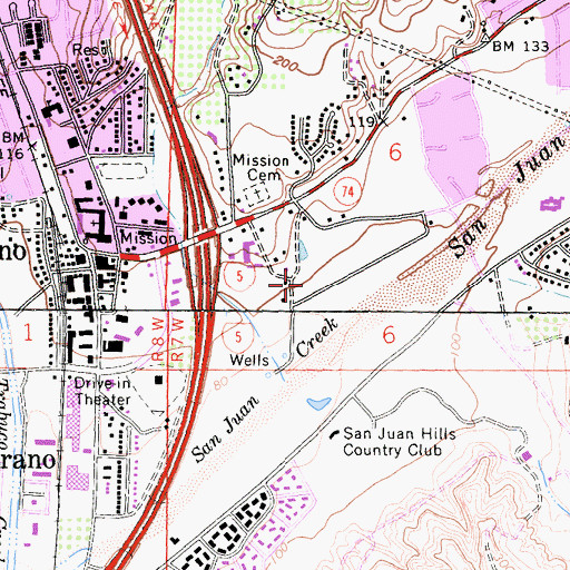 Topographic Map of City of San Juan Capistrano, CA