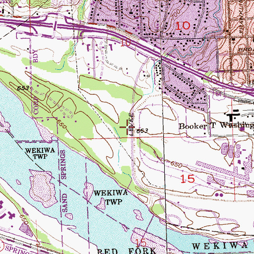 Topographic Map of City of Sand Springs, OK