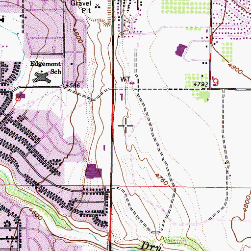 Topographic Map of City of Sandy, UT