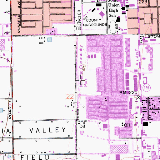 Topographic Map of City of Santa Maria, CA