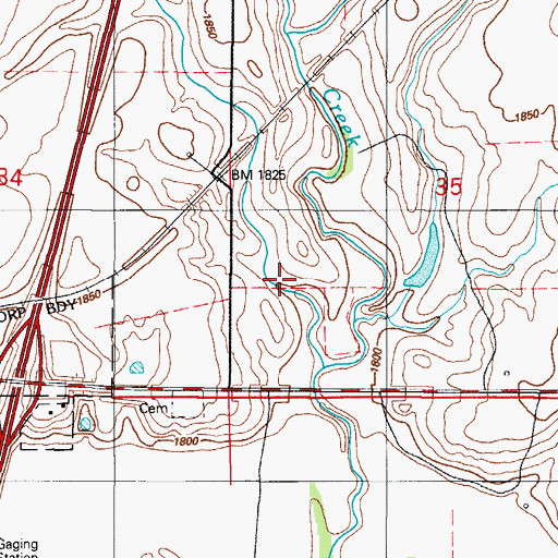 Topographic Map of City of Sayre, OK