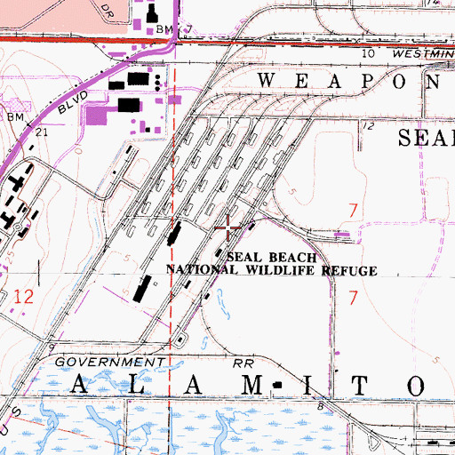 Topographic Map of City of Seal Beach, CA