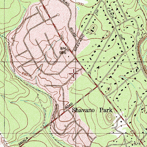 Topographic Map of City of Shavano Park, TX