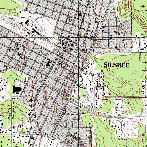 Topographic Map of City of Silsbee, TX