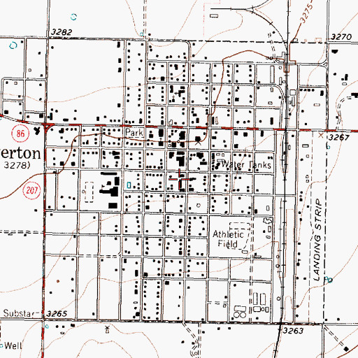 Topographic Map of City of Silverton, TX