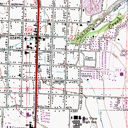 Topographic Map of City of Smithfield, UT