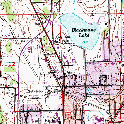 Topographic Map of City of Snohomish, WA