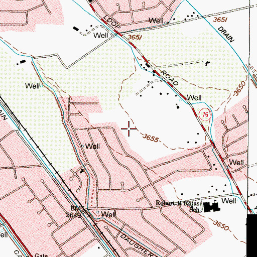 Topographic Map of City of Socorro, TX