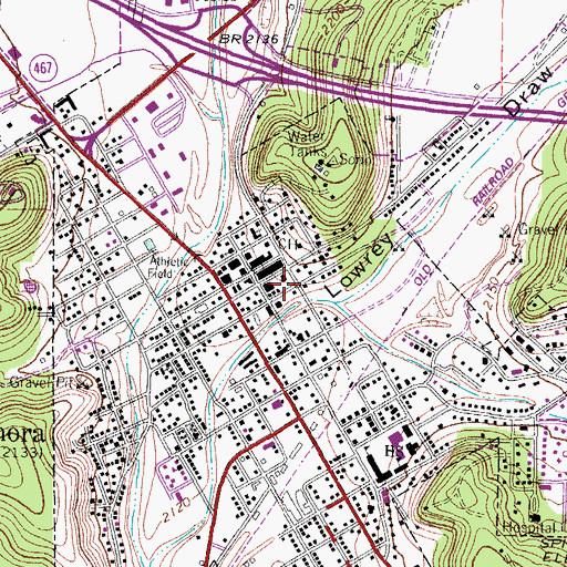 Topographic Map of City of Sonora, TX