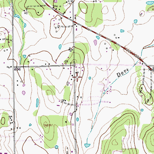 Topographic Map of City of Southlake, TX