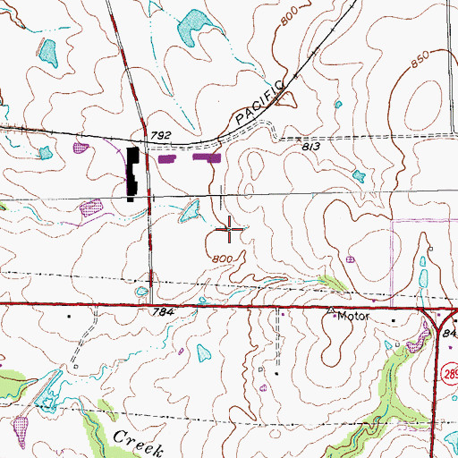Topographic Map of City of Southmayd, TX