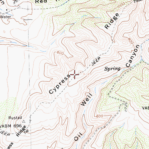 Topographic Map of Cypress Ridge, CA