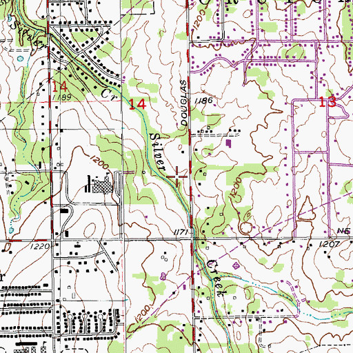 Topographic Map of City of Spencer, OK
