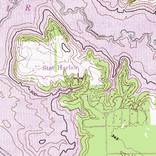 Topographic Map of City of Star Harbor, TX