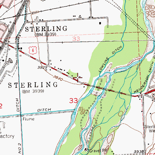 Topographic Map of City of Sterling, CO