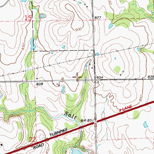 Topographic Map of City of Stroud, OK