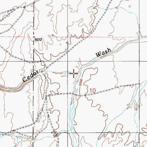 Topographic Map of Campbell Francis Wash, AZ