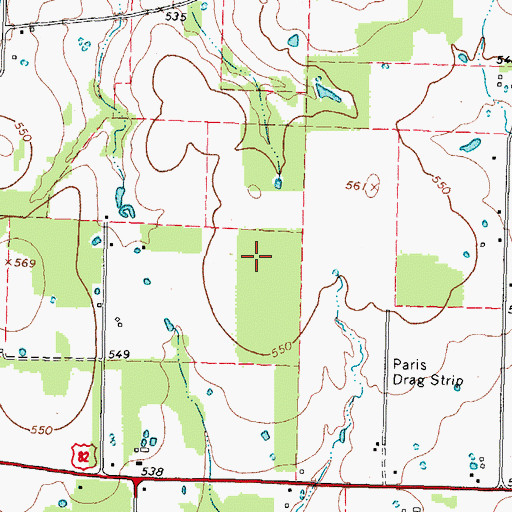 Topographic Map of City of Sun Valley, TX