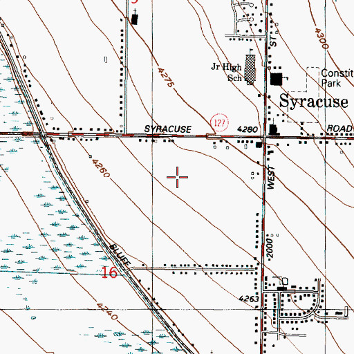 Topographic Map of City of Syracuse, UT