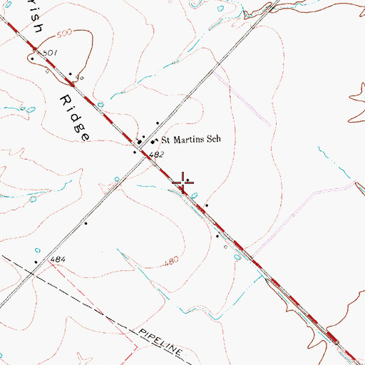 Topographic Map of Town of Talty, TX