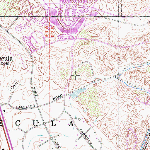 Topographic Map of City of Temecula, CA