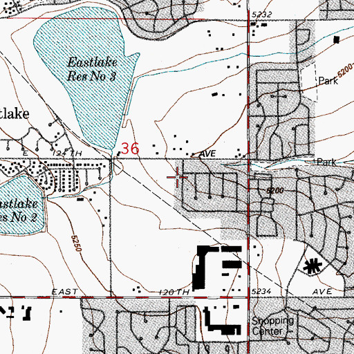 Topographic Map of City of Thornton, CO
