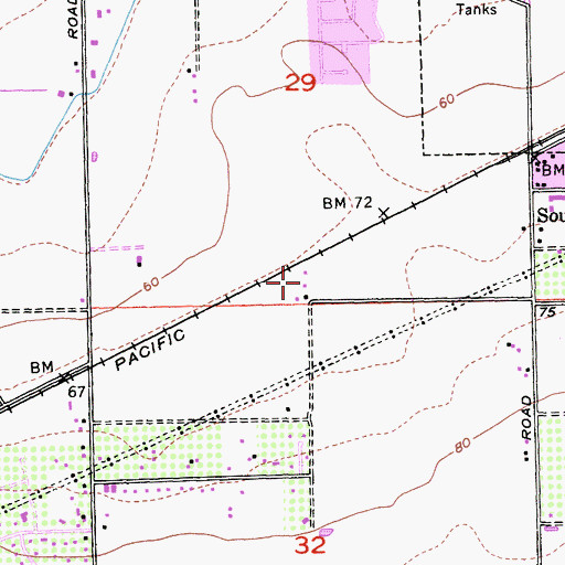 Topographic Map of City of Tracy, CA