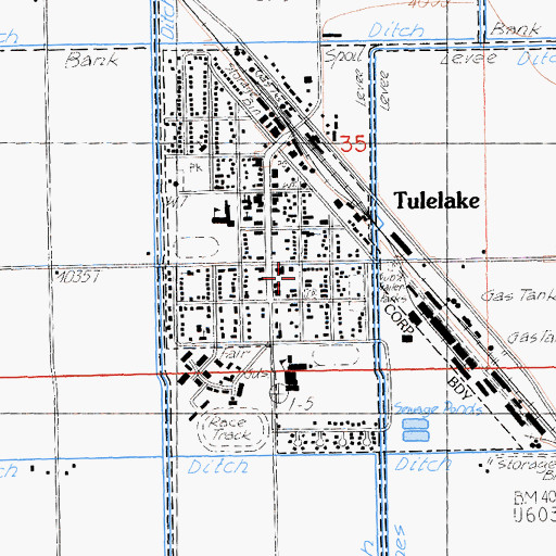 Topographic Map of City of Tulelake, CA