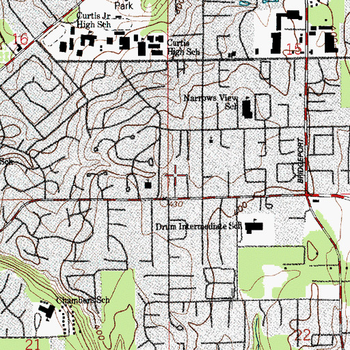 Topographic Map of City of University Place, WA