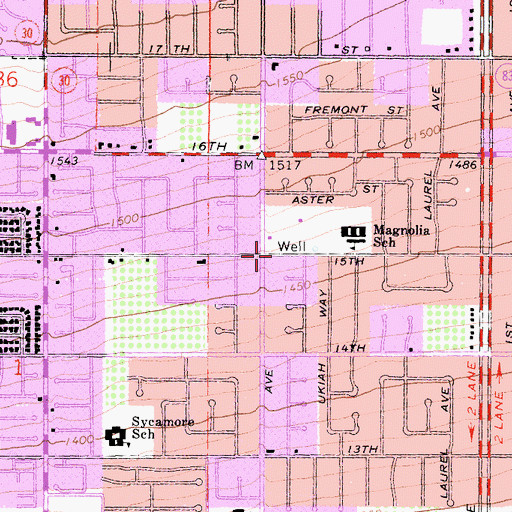 Topographic Map of City of Upland, CA