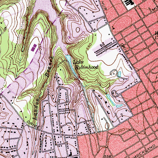 Topographic Map of City of Waco, TX