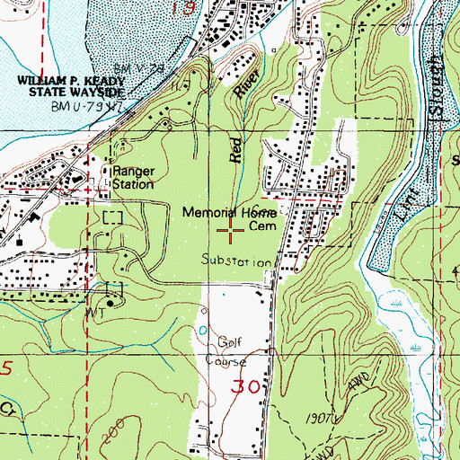 Topographic Map of City of Waldport, OR
