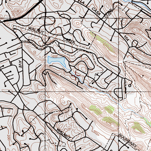 Topographic Map of City of Walnut Creek, CA