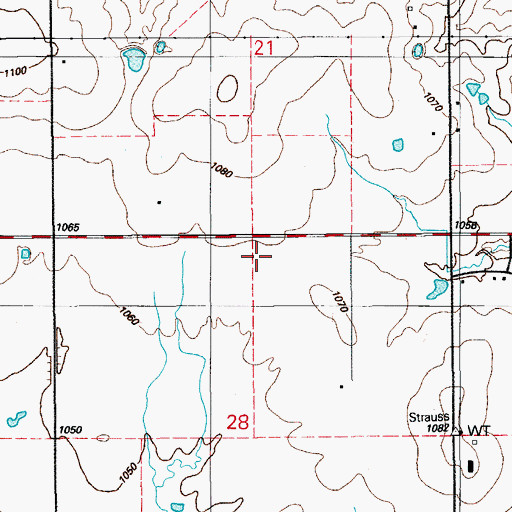 Topographic Map of City of Walters, OK