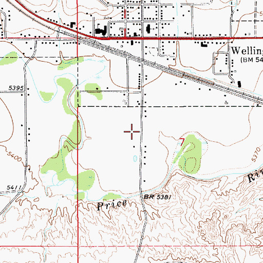 Topographic Map of City of Wellington, UT