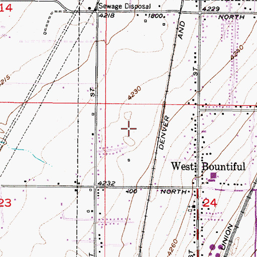 Topographic Map of City of West Bountiful, UT